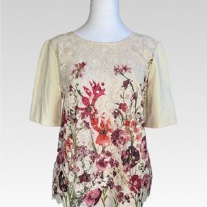 Sunday in Brooklyn Cream Floral Lace Blouse size S